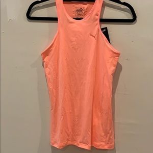 Bright peach puma drycell workout tank top